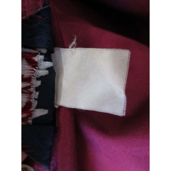 Vintage 70s Levis Pearl Snap Womans S Western Cowboy Rodeo Shirt Maroon White - Picture 16 of 16